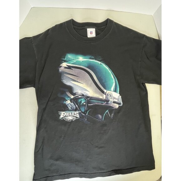 NFL Other - Vintage Eagles NFL T Shirt Big Helmet Graphic Print Size Large 100% Cotton